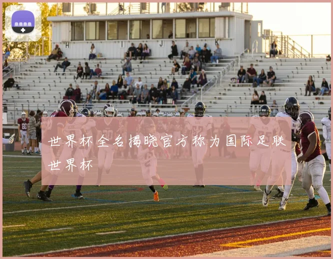 世界杯全名揭晓官方称为国际足联世界杯